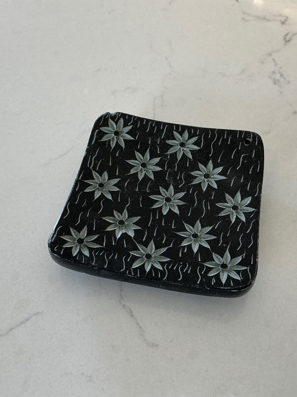 Carved Soapstone Flower Dish 3 inches